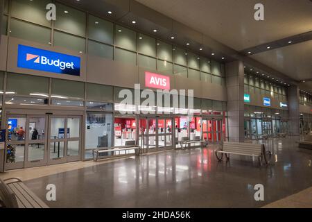 Car rental building at the San Diego Airport, California, USA Stock Photo