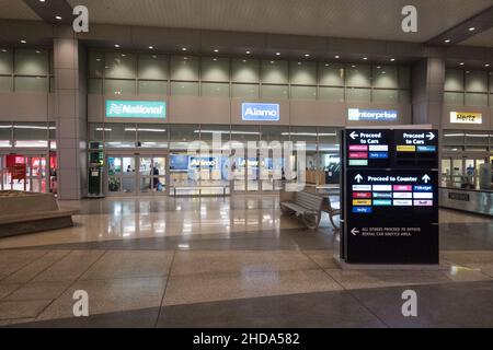 Car rental building at the San Diego Airport, California, USA Stock Photo