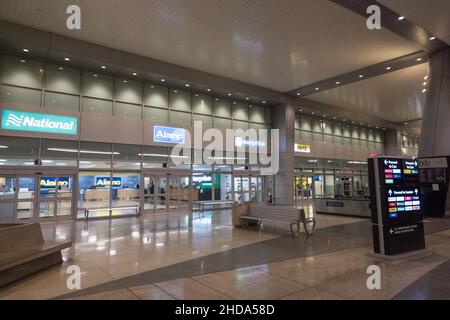 Car rental building at the San Diego Airport, California, USA Stock Photo