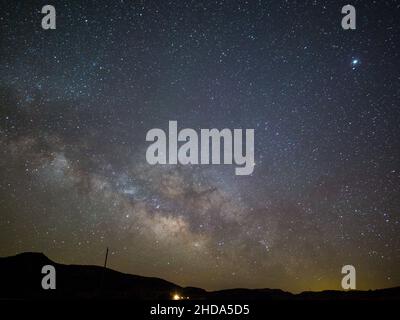 Milky way above new mexico Stock Photo