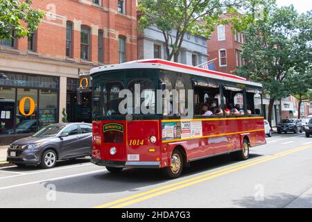 Salem Trolley in historic town Salem, Massachusetts MA, USA. Stock Photo