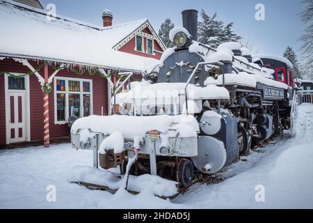 The Northwest Railway Museum (NRM) is a railroad museum in Snoqualmie, King County, Washington. Stock Photo