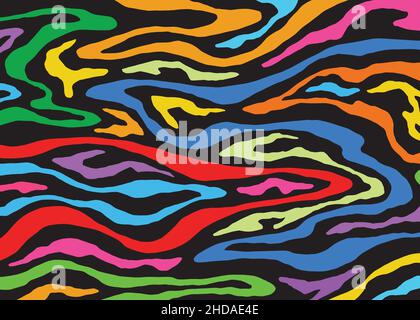 Abstract Colorful Psychedelic pattern. Vector illustration background. Stock Vector