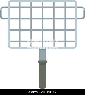 Bbq handle net icon. Flat illustration of Bbq handle net vector icon isolated on white background Stock Vector
