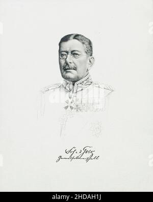 Portrait of Freiherr Colmar von der Goltz. 1916  Wilhelm Leopold Colmar Freiherr von der Goltz (1843–1916), also known as Goltz Pasha, was a Prussian Stock Photo