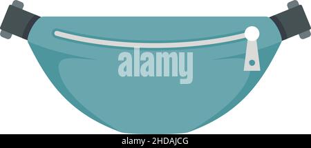 Money waist bag icon. Flat illustration of Money waist bag vector icon isolated on white background Stock Vector