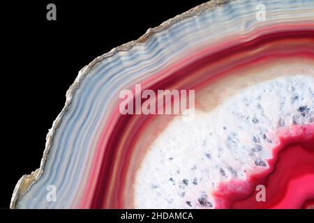 Mineral - Chalcedon - Karneol - Achat - Achatscheibe, Stock Photo