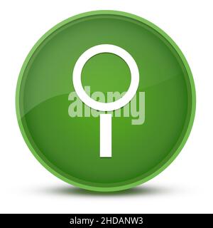 Search luxurious glossy green round button abstract illustration Stock Photo