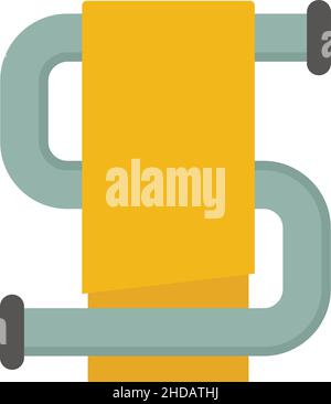 Heated towel rail icon. Flat illustration of Heated towel rail vector icon isolated on white background Stock Vector