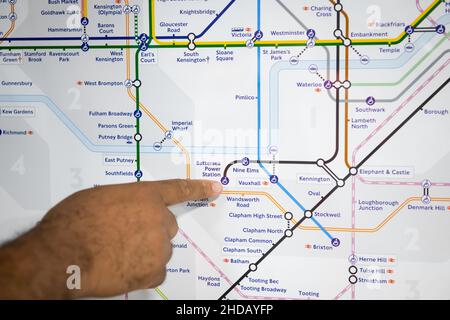 London Underground Northern Line Map Showing The New Extension To