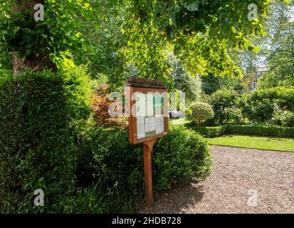 Bolton Gardens, Kensington, London, UK; a locked private communal garden, to which only residents around the garden have access. Stock Photo