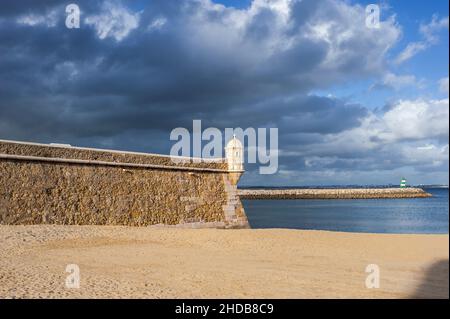 Historical fortress 'Forte da Ponta da Bandeira', Lagos, Algarve, Portugal, Europe Stock Photo