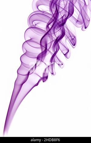 Pretty patterns made by incense smoke trails Stock Photo
