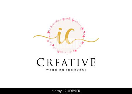 IC feminine logo. Usable for Logo for fashion,photography, wedding, beauty, business. Flat Vector Logo Design Template Element. Stock Vector