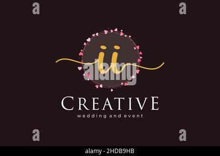 II feminine logo. Usable for Logo for fashion,photography, wedding, beauty, business. Flat Vector Logo Design Template Element. Stock Vector
