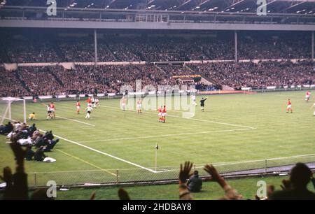 World Cup Final 1966 Fan Amateur Photos from the stands 30th July 1966  Final England versus West Germany  Haller makes it 1-0 to West Germany  Photo by Tony Henshaw Archive Stock Photo