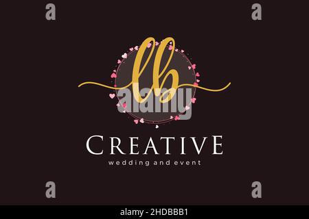 LB feminine logo. Usable for Logo for fashion,photography, wedding, beauty, business. Flat Vector Logo Design Template Element. Stock Vector