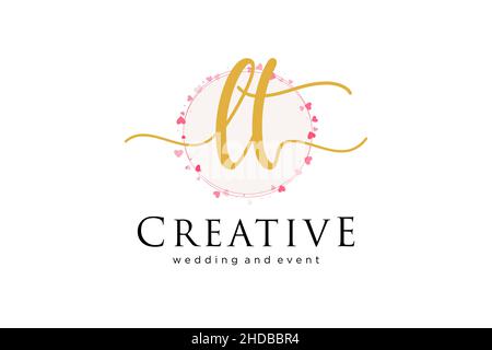 LT feminine logo. Usable for Logo for fashion,photography, wedding, beauty, business. Flat Vector Logo Design Template Element. Stock Vector