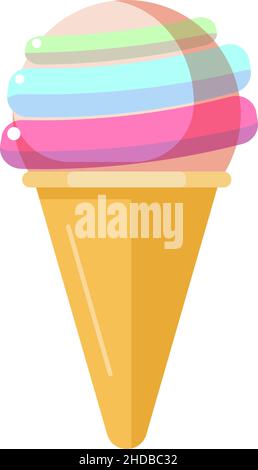 Rainbow ice cream, colorful gelato from gelateria Stock Vector Image & Art  - Alamy