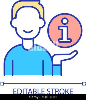 Consultant RGB color icon Stock Vector