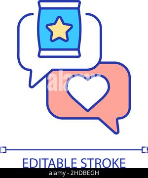 Product review RGB color icon Stock Vector