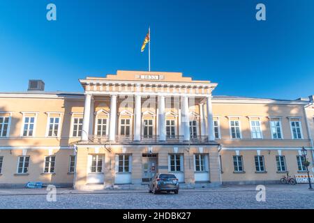 Turku, Finland - August 4, 2021: The main building at Abo Akademi University. Stock Photo