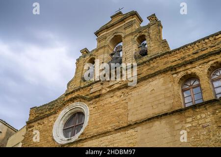 Außenansicht, Portal, Zisterzienserkloster 'Monache cistercensi santo spirito', Agrigent, Sizilien, Italien Stock Photo