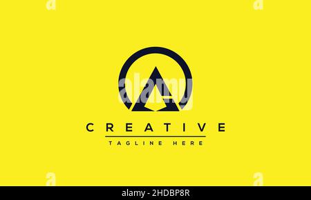 Unique modern minimalist creative letter A logo design. Vector icon template Stock Vector