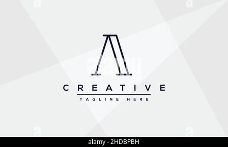 Unique modern minimalist creative letter A logo design. Vector icon template Stock Vector