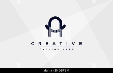 Unique modern minimalist creative letter A logo design. Vector icon template Stock Vector