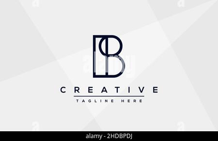 Modern abstract letter B logo design. Minimal B initial based icon. Initial BB vector Stock Vector