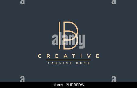 Modern abstract letter B logo design. Minimal B initial based icon. Initial BB vector Stock Vector