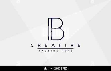 Modern abstract letter B logo design. Minimal B initial based icon. Initial BB vector Stock Vector