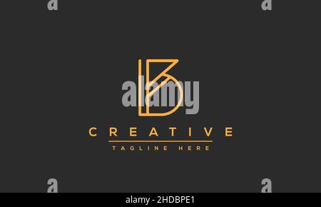 Modern abstract letter B logo design. Minimal B initial based icon. Initial BB vector Stock Vector