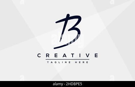 Modern abstract letter B logo design. Minimal B initial based icon. Initial BB vector Stock Vector