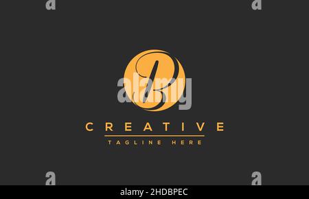 Modern abstract letter B logo design. Minimal B initial based icon. Initial BB vector Stock Vector