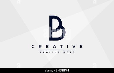Modern abstract letter B logo design. Minimal B initial based icon. Initial BB vector Stock Vector