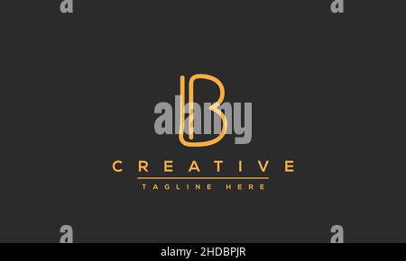 Modern abstract letter B logo design. Minimal B initial based icon. Initial BB vector Stock Vector