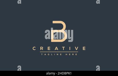 Modern abstract letter B logo design. Minimal B initial based icon. Initial BB vector Stock Vector