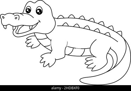 baby crocodile coloring page