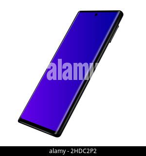 3d Realistic Smartphone Pixel Pro Mockup. Diagonal angle. Vector illustration Stock Vector