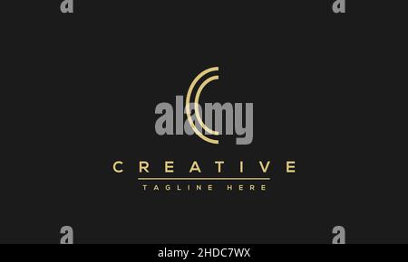 Modern creative letter C logo design. Minimal C, CC initial based vector icon Stock Vector