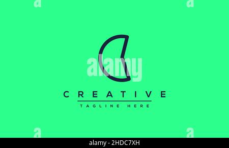 Modern creative letter C logo design. Minimal C, CC initial based vector icon Stock Vector