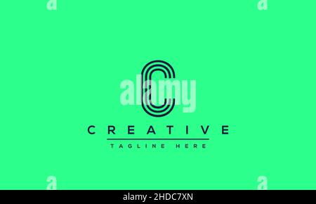 Modern creative letter C logo design. Minimal C, CC initial based vector icon Stock Vector