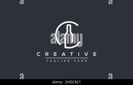 Modern creative letter C logo design. Minimal C, CC initial based vector icon Stock Vector