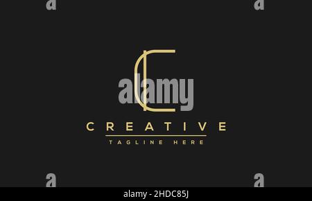 Modern creative letter C logo design. Minimal C, CC initial based vector icon Stock Vector