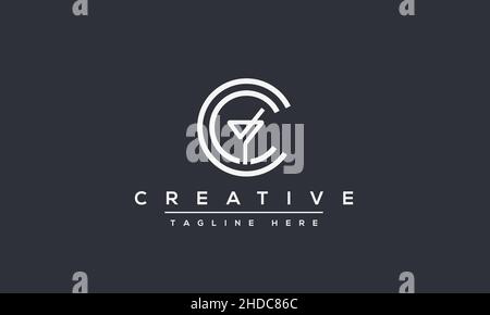 Modern creative letter C logo design. Minimal C, CC initial based vector icon Stock Vector