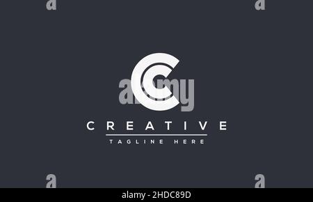 Modern creative letter C logo design. Minimal C, CC initial based vector icon Stock Vector