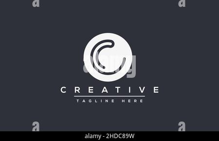 Modern creative letter C logo design. Minimal C, CC initial based vector icon Stock Vector