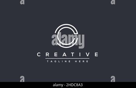 Modern creative letter C logo design. Minimal C, CC initial based vector icon Stock Vector
